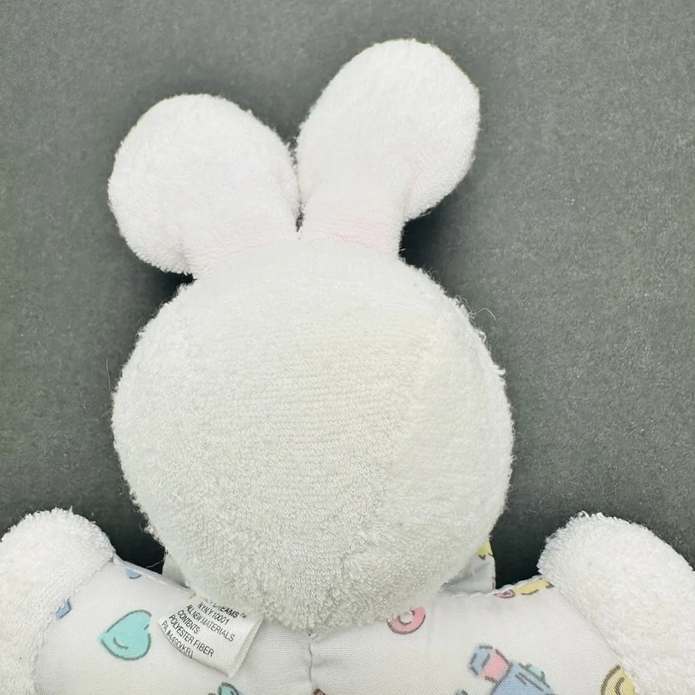 Soft Dreams Bunny Rabbit Terrycloth Rattle McBaby Stuffed Plush 10